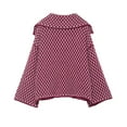 thumbnail image 5 of Uootdi Vintage Sweaters for Women Lapel Plaid Cardigans Button Down Chunky Knit Cardigan Sweater Jacket Coat with Pockets, 5 of 8