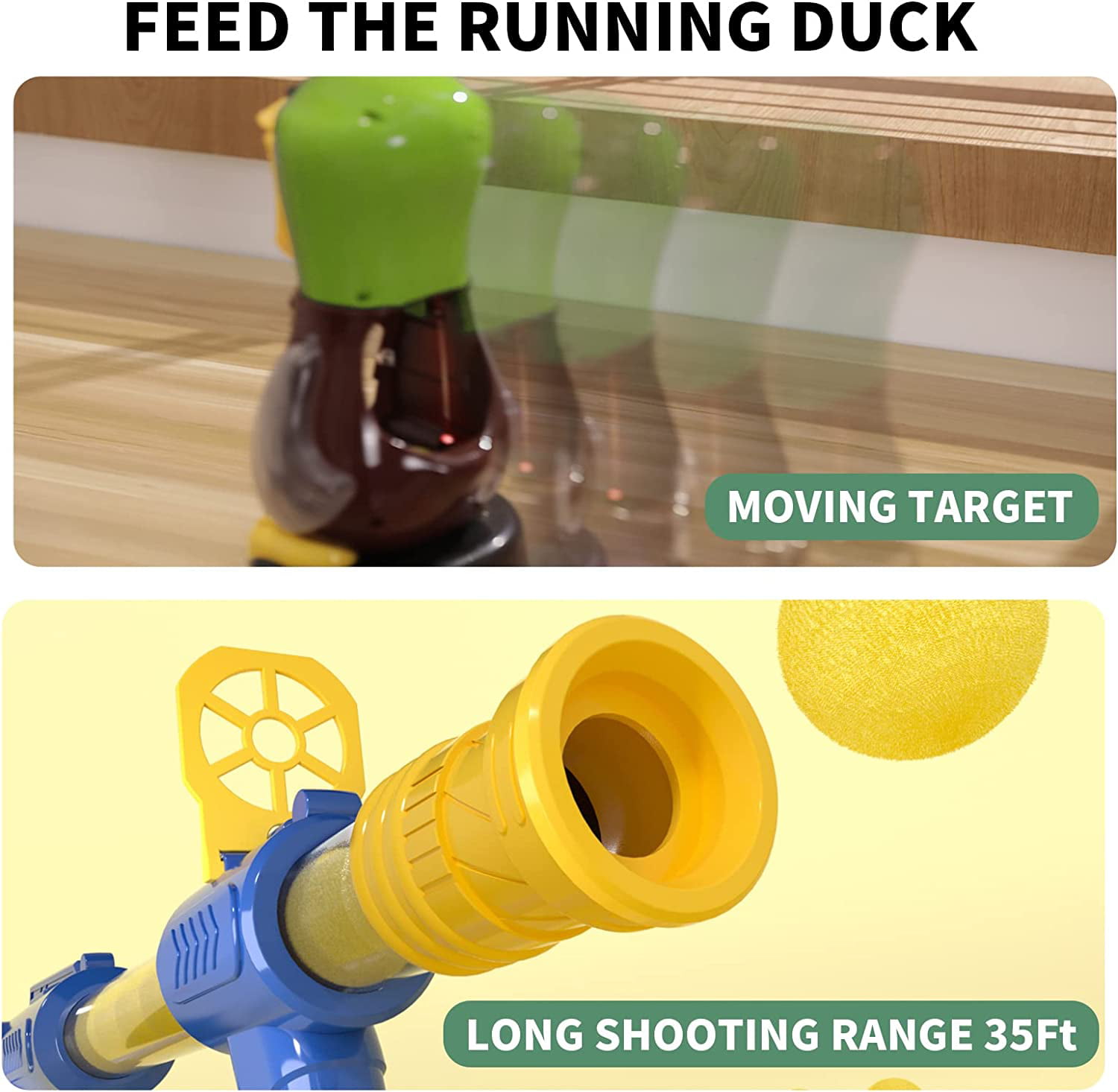 Duck Shooting Brinquedos para Crianças 3-5 Anos Foam Blasters com Alvo  Móvel Jogo de Competição Interativa Presente para Meninos Meninas Idades 6  + - AliExpress