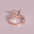 thumbnail image 2 of 4CT Princess Cut Moissanite Diamond Prong set Engagement Ring for Women, 10K Rose Gold, US 4.5, 2 of 8