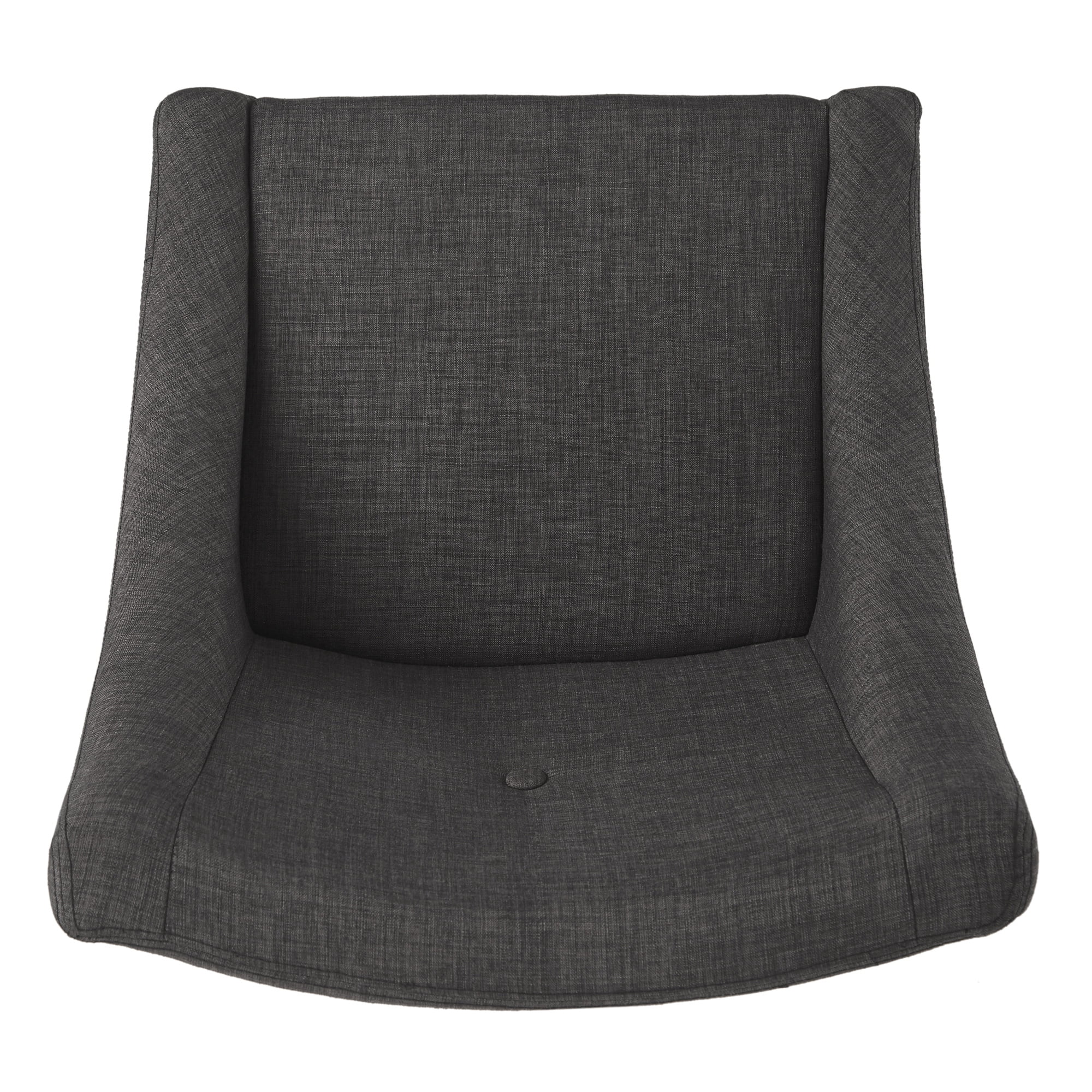 Weston Home Kirk Button Tufted Slope Arm Linen Dining Chair, Set of 2, Dark Gray