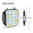 thumbnail image 5 of Haosy Lemons on Plaid Reusable Lunch Box Men/Women Insulated Lunch Bag for School Picnic Travel, 5 of 6