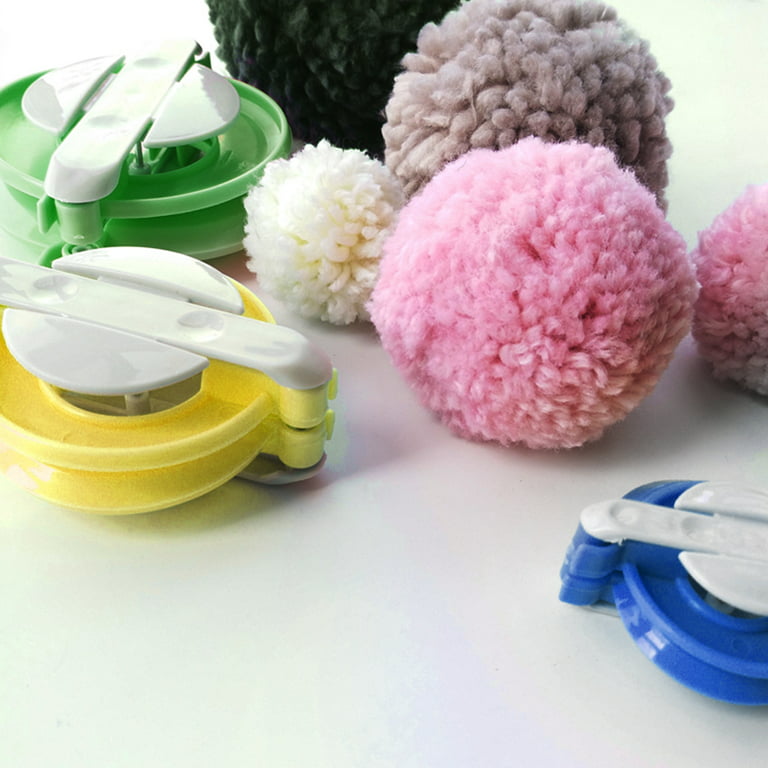 4 pairs/set 4 Sizes Essential Fluff Ball Pompom Maker Knitting Tool Weaver  Needle Craft Crocheting