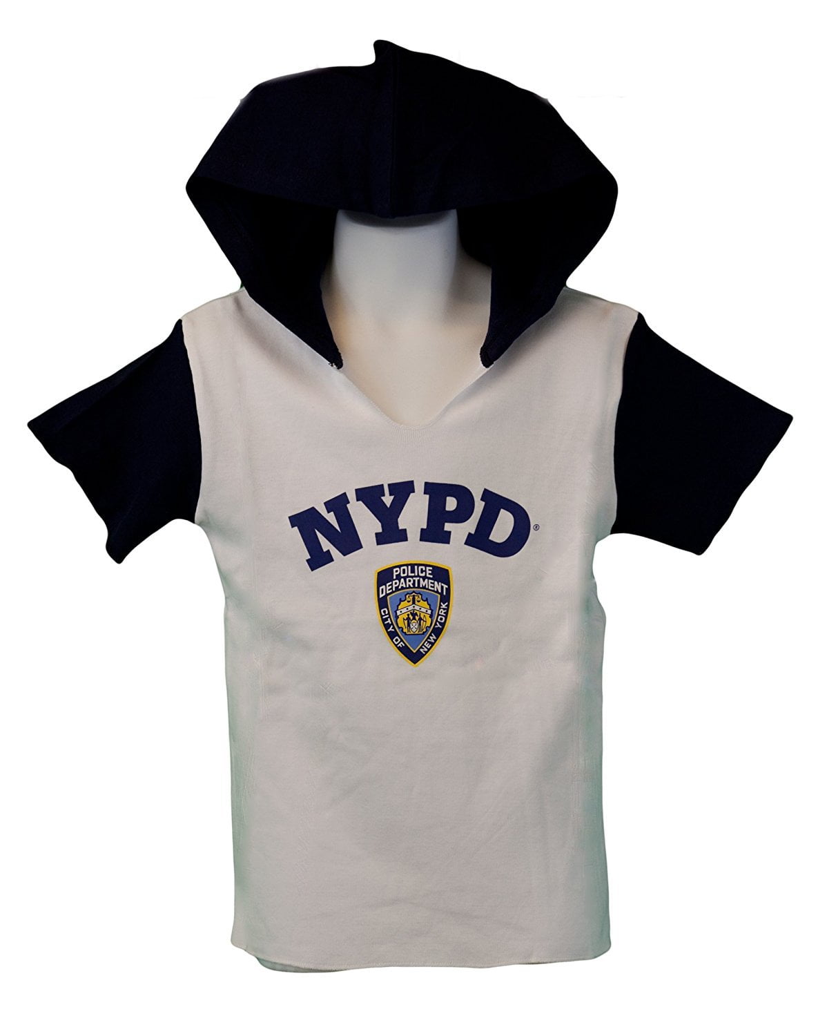 NYPD - NYPD Kids Hooded T-Shirt Youth Boys Tee Blue White (Small (6-8)) - Walmart.com - Walmart.com