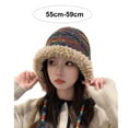 thumbnail image 6 of D-GROEE Warm Comfortable Headwear Cozy Winter Plush Hat Rainbow Design Warm Windproof Knitted Hat for Women Accessories Knitted Hat for Cold Weather, 6 of 8