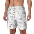 thumbnail image 2 of Balery Rabbit Eating Mens Swim Trunks Swim Shorts for Men Quick Dry Inseam Beach Shorts with Compression Liner Pocket-Small, 2 of 9