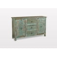 thumbnail image 5 of Vivaan Art And Craft Wooden Sideboard Buffet, Indian Hand Carved Design, 2 Door 3 Drawer, 35 x 59 x 16 Inches, 5 of 6