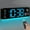 Blue, variant on Large Digital Wall Clock with Remote Control, RGB Atmosphere Lights with 11 Scenes Mode, Dual Alarms with Big LED Display, Auto DST, Temperature for Classroom Gaming