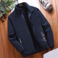 thumbnail image 3 of Vedolay Jackets for Men Long Sleeve Button Down Blazer Jacket Wear Coat Clothes Dark Blue,M, 3 of 4