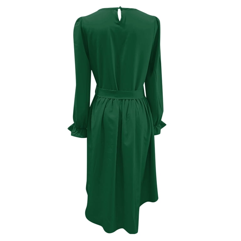 Little Girl Dresses Long Sleeve A-Line Tiered Swing Cotton Dark Green Dress For Girls Birthday Dress Party Dress - Walmart.com Little Girl Dresses Long Sleeve A-Line Tiered Swing Cotton Dark Green Dress For Girls Birthday Dress Party Dress - Walmart.com