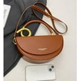 thumbnail image 6 of Baguery Semi-Circular Saddle Purse for Women - Elegant PU Leather Tote Shoulder Bag, Chic Crossbody Handbag with Adjustable Strap, 6 of 7
