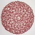 Outdoor Placemats Paper Table Red Wipeable Placemats, 6 Pack Fine Rope