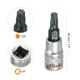 thumbnail image 2 of Uxcell 4Pcs Torx Bit Socket 1/4" Drive T25 S2 Acero Estrella Cabeza Destornillador Brocas Adaptador de Socket de Acero CR-V para Reparación de Tuercas y Tornillos de Eje de Auto, 2 of 7