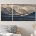 thumbnail image 3 of wall26 Canvas Print Wall Art Set Clouds Over Mountain Range &amp; Field Nature Wilderness Photography Realism Contemporary Scenic Colorful for Living Room, Bedroom, Office - 24"x36"x3 Panel, 3 of 5