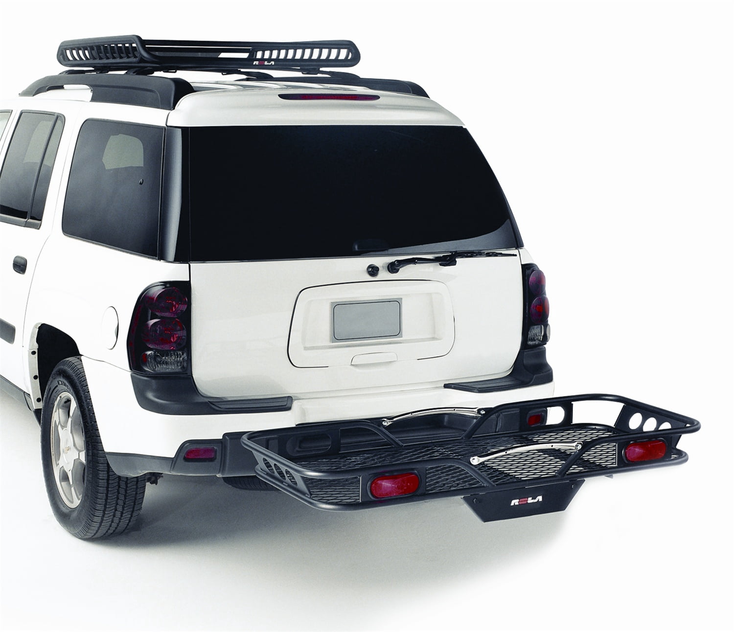 ROLA 59502 Trailer 2" Hitch Mount Heavy Steel Basket Style Cargo Carrier Rack