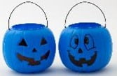 Way To Celebrate Blue Pumpkin Treat Pail with carry handle.