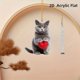 thumbnail image 5 of Adorno de gato amoroso para decoración de coche plano de acrílico, 5 of 5