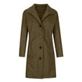 thumbnail image 4 of Hfyihgf Wool Blend Peacoats for Women Notched Lapel Single Breasted Trench Coat Long Sleeves Winter Overcoat z2-Bronze S, 4 of 5