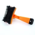 thumbnail image 1 of Cepillo autolimpiante para perros - Cepillo para pelo de mascotas, ideal para gatos para eliminar la suciedad diaria, color naranja., 1 of 4