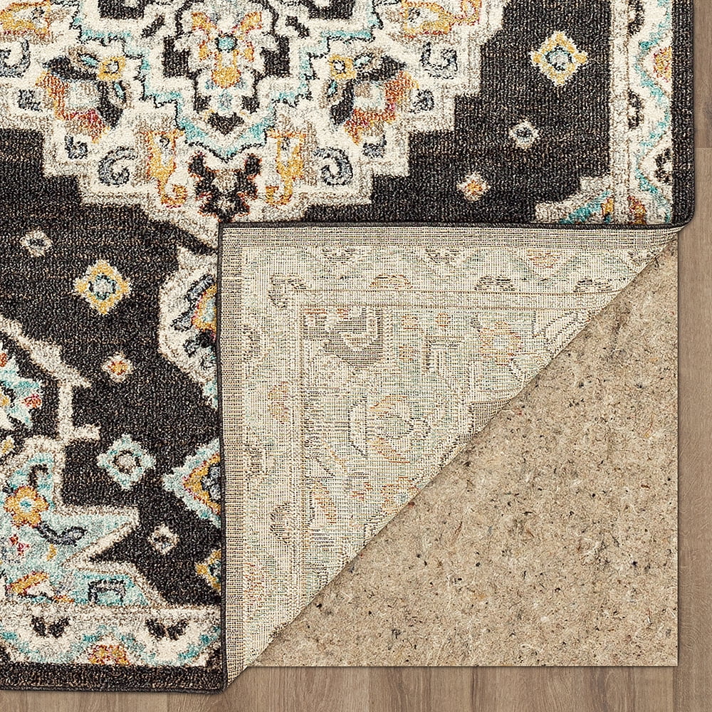 Mohawk Home Huffman Indoor Ornamental Area Rug, Black, 6' x 9'