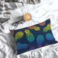 thumbnail image 5 of Pofeuu Abstract Bright Pineapple Fruit Retro Print Polyester Microfiber Plush Pillowcases, Super Soft and Cozy Pillow Case Covers with Envelop Closure（Pillow core not included）-14"x20", 5 of 6