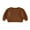 Brown, variant on Gzhioc Kids Baby Girl Fall Winter Sweater 0 3 6 9 12 18 24 Months 2T 3T 4T 5T Stylish Solid Crew Neck Long Sleeve Knitted Tops