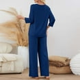 thumbnail image 4 of enyan Petite Lounge Sets for Women Ladies' Outfit Women 2 Piece Outfits Sweatsuit Sweatshirt Jogger Sweatpants Tracksuit Lounge Set Clothes Blue,L, 4 of 7