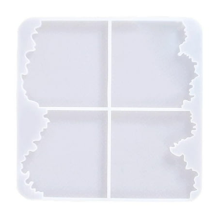 Irregular Wave Coaster Epoxy Resin Silicone Mold Jewelry Making DIY Casting Tool 23.4x23x1cm