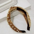 thumbnail image 4 of Weikingp Hair Accessories for Women Knotted Nail Pearl Headband Retro Middle Knot Velvet Headband Hair Accessory Hair Accessories for Girls Hair Bows for Women Headbands for Women (Clearance), 4 of 6