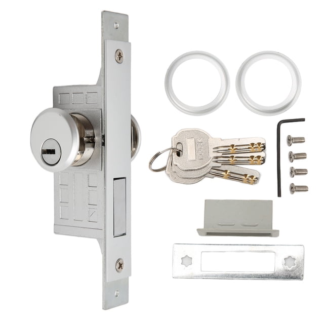 Cerradura de puerta Central con marco de vidrio, fuerte capacidad antirrobo, fácil de instalar, cerradura de embutir para puerta de escaparate con 3 llaves