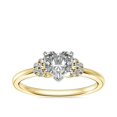 thumbnail image 1 of 0.65 Carat Excellent Heart Cut Real Diamond Latest Design Solitaire Engagement Ring for Ladies Solid 14K Yellow Gold Size 7.5, 1 of 6