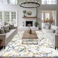 thumbnail image 3 of Large Area Rugs for Living Room Bedroom, Yellow Spring Floral 8'x10' Rug Washable Carpet Runner Indoor Outdoor, Watercolor Birds Elegant Pastoral Non Slip Floor Mats Rug for Kitchen, Patio, 3 of 8