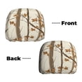 thumbnail image 6 of 2 Pce Car Headrest Cover 11×10.2in With Elastic Easy To Install Anti-Crack Stain Tear Used For Most Car Headrest Woods Camouflage Tan_4, 6 of 8