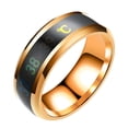 thumbnail image 1 of Up to 65% Off Fashion New Style Intelligent Temperature Couple Ring Temperature Display Ring Necklace Rings Earring Jewelry on Clearance, 1 of 1