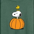 thumbnail image 3 of Peanuts - Snoopy Woodstock Pumpkin - Women's Lightweight French Terry Long Sleeve Shirt, 3 of 6