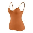 thumbnail image 1 of MIASHUI Womens V Neck Sleeveless Tank Yoga Basic Tops with Built in Bra,Orange,XXXL, 1 of 6