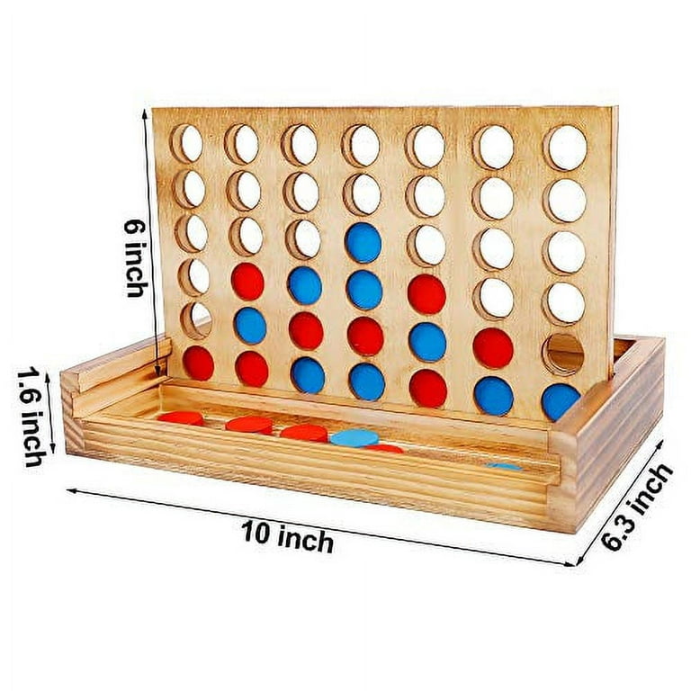 Wooden 3D Tic Tac Toe Stacking Game Challenging Table Game 4.5x3.5x5 Inch  GC