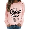 thumbnail image 3 of Hilzaten Womens Loosse Sweatshirt Long Sleeve Pullover Hoodless Crew Neck Womens Print Sweatshirt, 3 of 5