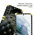 thumbnail image 5 of FKBRCL4U Compatible with Samsung Galaxy S21 Plus Case, Shiny Black Sofa Crystal Luxury Golden Decoration for Girl Women Soft TPU Shockproof Protective Hard PC Back, 5 of 7