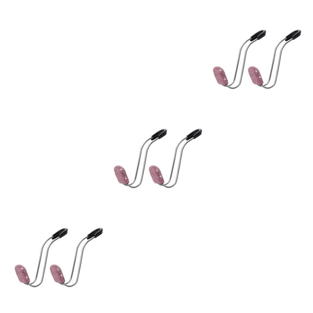 Sidaley 1 par de perchas para asiento trasero, reposacabezas de acero inoxidable, gancho para cartera, capacidad de carga máxima de 30 kg, estante de Rosado 3piezas Sidaley CBP229091