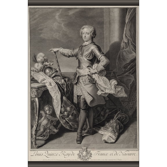 24"x36" Gallery Poster, Portrait of a young king Louis XV of France 1723