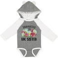 thumbnail image 3 of Inktastic Promoted to Big Sister with Flowers Girls Long Sleeve Baby Bodysuit, 3 of 5