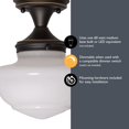 thumbnail image 4 of Design House 577502 Schoolhouse Ceiling Mount Light, Oil Rubbed Bronze, 4 of 5