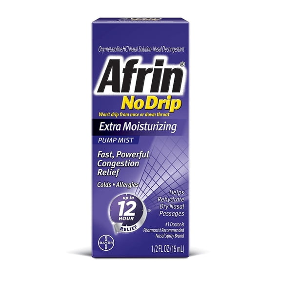 Afrin No Drip Pump Mist, Extra Moisturizing 15 mL
