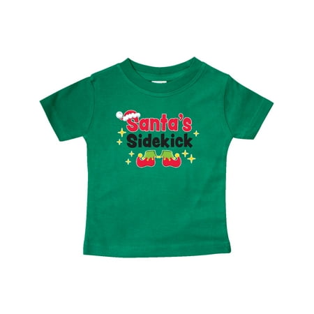 

Inktastic Santa s Sidekick with Santa Hat and Elf Feet Gift Baby Boy or Baby Girl T-Shirt