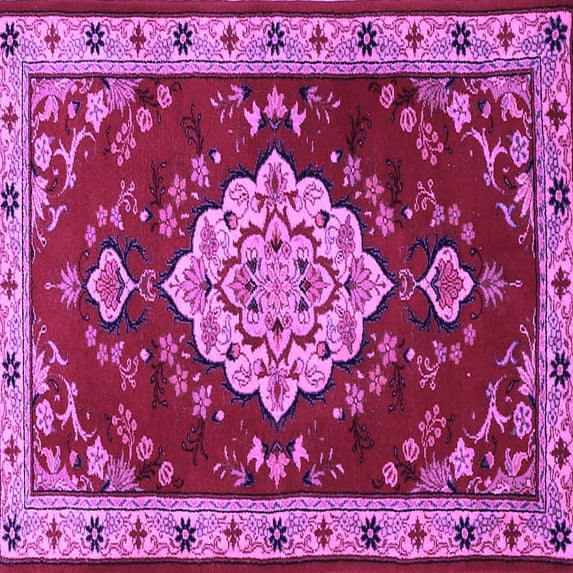 Ahgly Company Indoor Square Persian Purple Traditional Area Rugs, 7' Square
