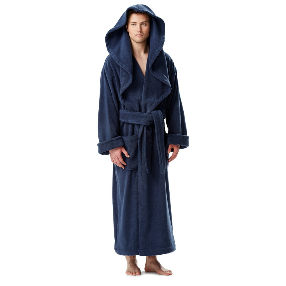 Arus - Men's Luxury Medieval Monk Robe Style Full Length Hooded Turkish ...
