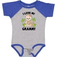 thumbnail image 3 of Inktastic Cute Sloth I Love My Grammy with Green Leaves Boys or Girls Baby Bodysuit, 3 of 5