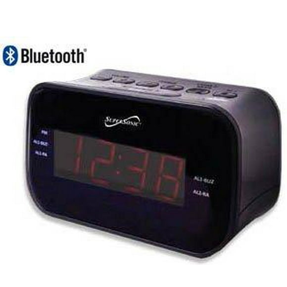 Supersonic SC-378BT Bluetooth Dual Alarm Clock with FM Radio