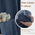 thumbnail image 3 of Patin Navy Blue Curtains 2 Panels 42 x 63 Inch, Rod Pocket Light Filtering Elegant Window Curtains, Faux Linen Textured Drapes for Bathroom Bedroom Living Room, 3 of 10