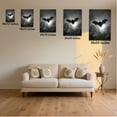 thumbnail image 6 of 1pc Black - and - White Silhouette of a Bat Flying Against a Moonlit Sky with Bare Trees Framed Decor room hanging Wall Picture Decor for Home Gifts, living room, bathroom, bedroom, kitchen wall art, 6 of 6